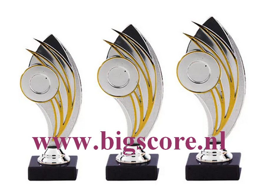 AR1150 Kunststofstandaard Zilver-Goud OP=OP!! 10 x Serie nog..!!